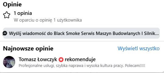 Opinia klienta Tomasza Łowczyka na Facebooku